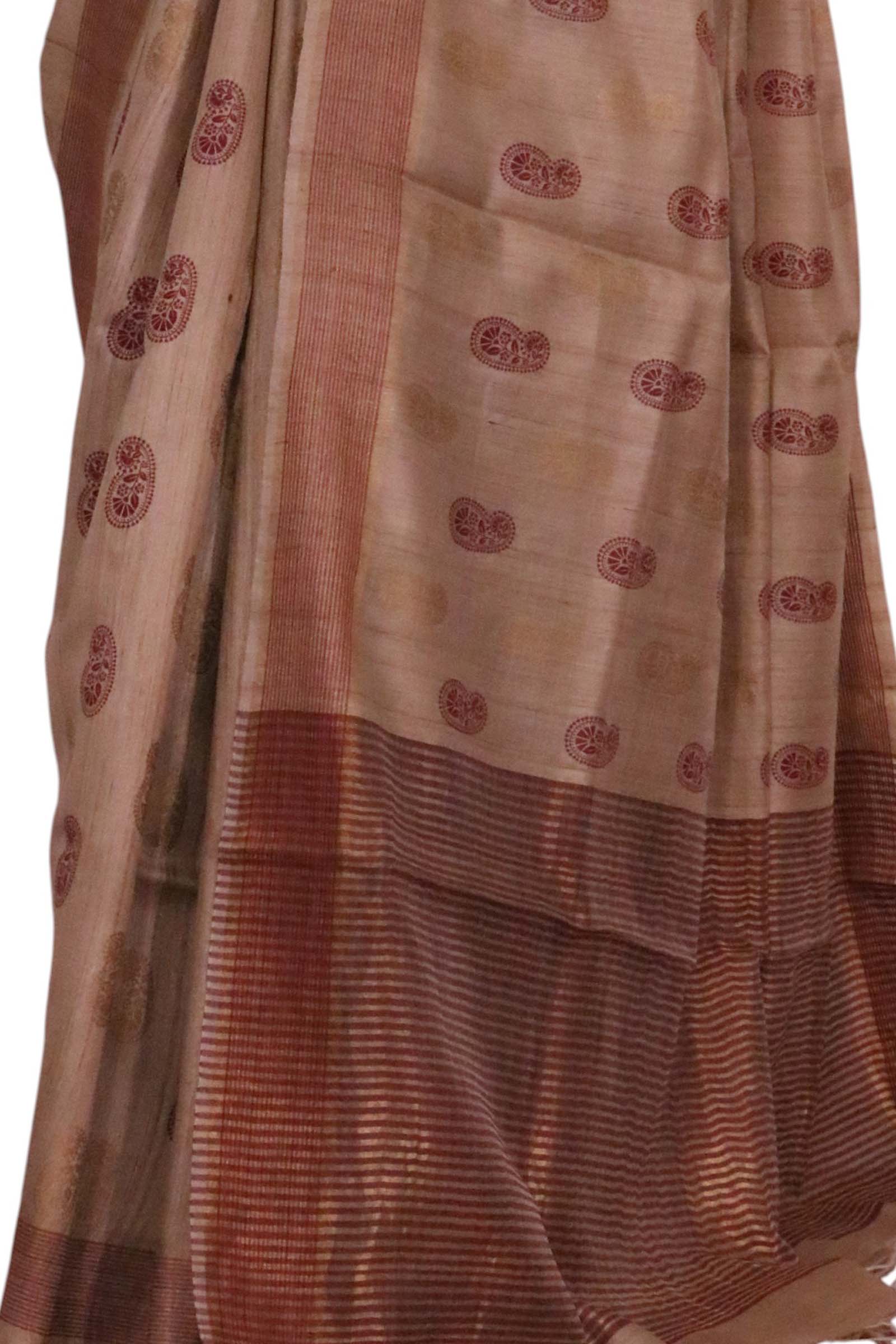 Handloom Pure Tussar Silk Saree AL203723